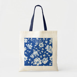 Bolso De Tela Delicadas Enredaderas Costeras Arte con Elegancia