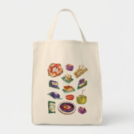 Bolso De Tela Delicadezas filipinas de la comida en la acuarela