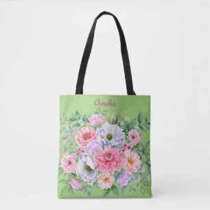 Bolso De Tela Delicado jardín de verano Fiesta Floral