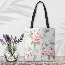 Bolso De Tela Delicado Rubor Pink Rose All - sobreimpresión