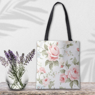 Bolso De Tela Delicado Rubor Pink Rose All - sobreimpresión
