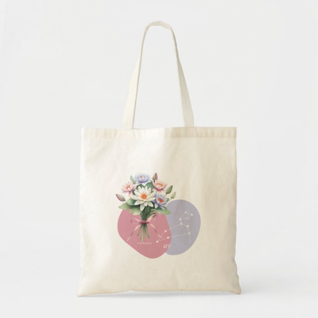 Bolso De Tela Delicate Larkspur Leo Constellation Romantic (Frente)