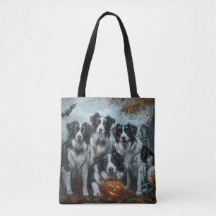 Bolso De Tela Delicia Perro de Noche de Halloween Border Collie