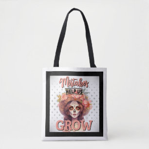 Bolso De Tela Delicias de cráneo de azúcar rosa