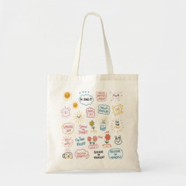 Bolso De Tela Delicias de Doodle: impresiones para inspirar y an