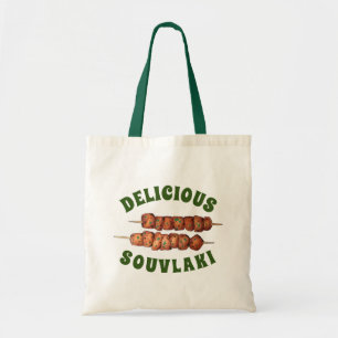 Bolso De Tela Deliciosa Souvlaki Carne de cerdo Skewer Cocina gr