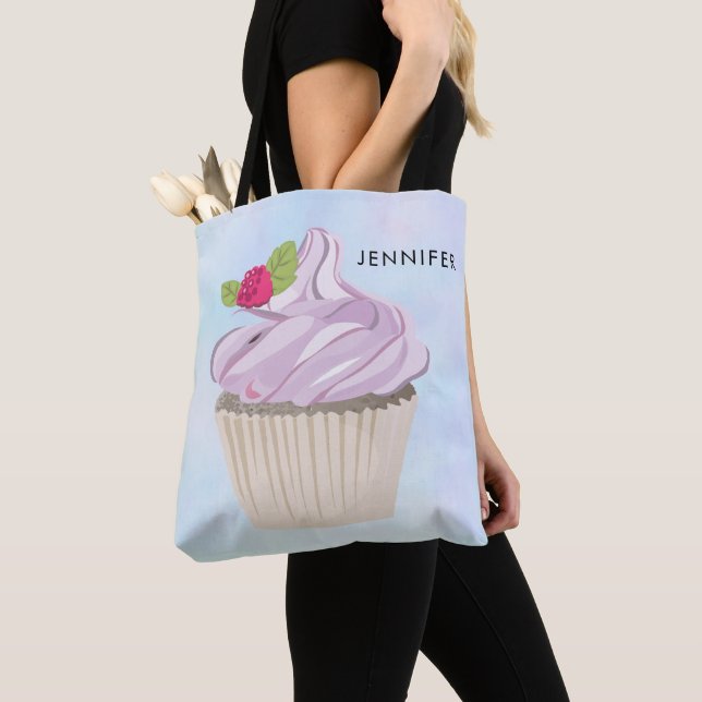 Bolso De Tela Deliciosa tarta rosada Berry en Personalizado supe (Detalle)