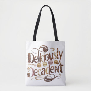 Bolso De Tela Deliciosamente Decadentes Pasteles y Chocolate