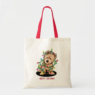 Bolso De Tela Delicioso Norwich Terrier de Navidad
