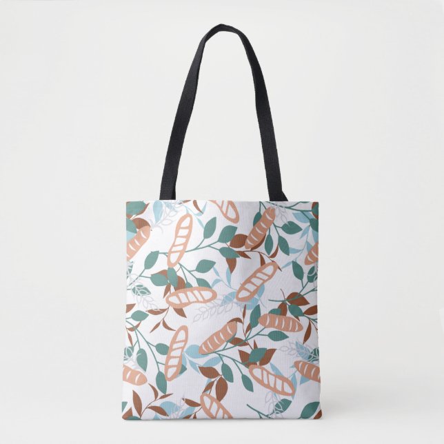 Bolso De Tela Delicioso patrón Baguette de Trigo Orgánico (Anverso)