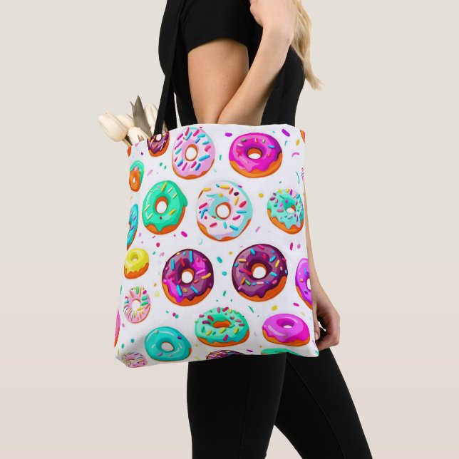 Bolso De Tela Deliciosos donuts de crema patrón (Detalle)