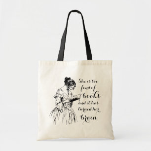 Bolso De Tela Demasiado aficionado a los libros Tote Louisa May