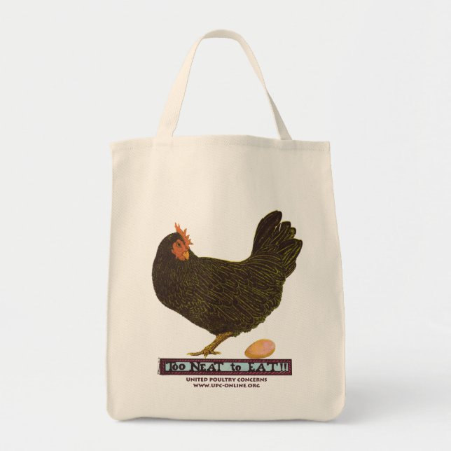 Bolso De Tela ¡Demasiado aseado comer! - Gallina (Frente)