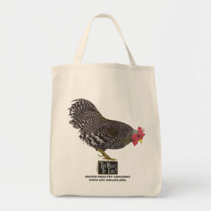 Bolso De Tela ¡Demasiado aseado comer! - Gallo