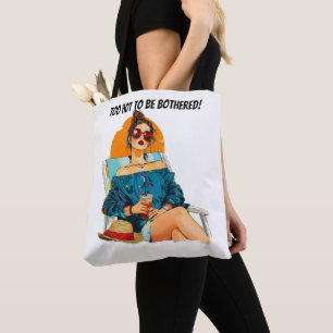 Bolso De Tela Demasiado caliente para ser molestado con el diseñ
