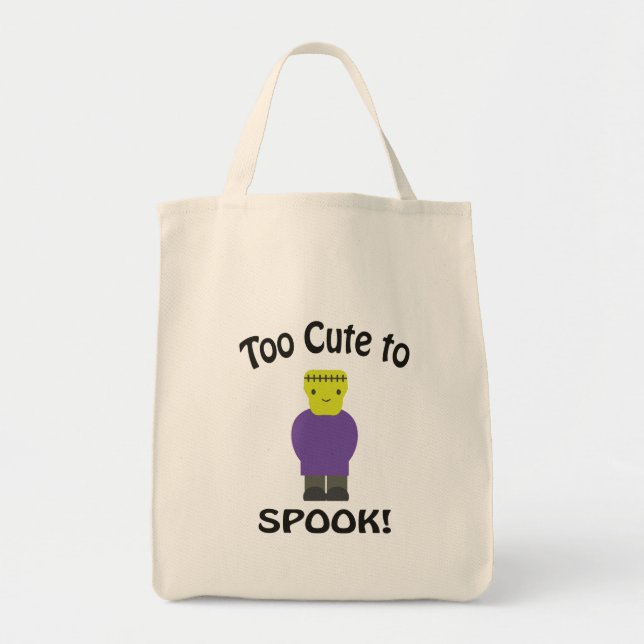 Bolso De Tela Demasiado lindo para hablar - Frankenstein (Frente)