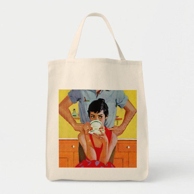 Bolso De Tela Demasiado tarde componer (Frente)