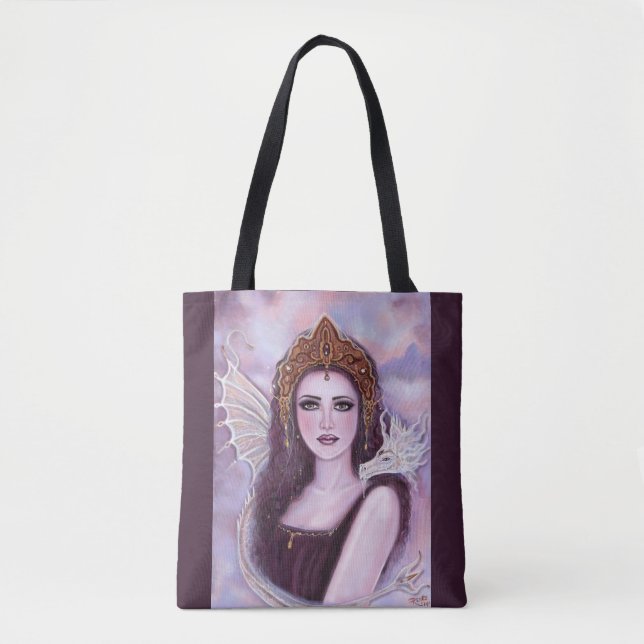 Bolso De Tela Demeter goddess with serpent by Renee Lavoie  (Anverso)