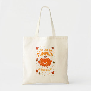 Bolso De Tela Démosles calabaza para hablar de calabaza divertid
