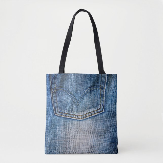 Bolso De Tela Denim azul (Anverso)
