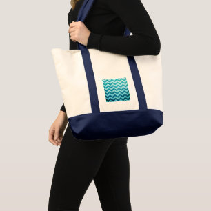 Bolso De Tela Denim Chevron por Shirley Taylor Tote Bag