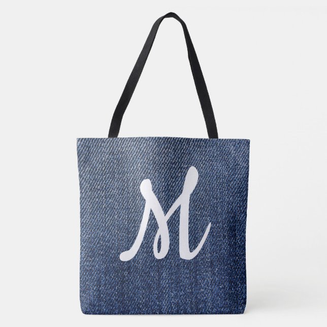 Bolso De Tela Denim monograma (Anverso)
