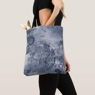Bolso De Tela Denim Steampunk