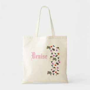 Bolso De Tela Denise, Logo De Nombre Con Vida Silvestre Australi
