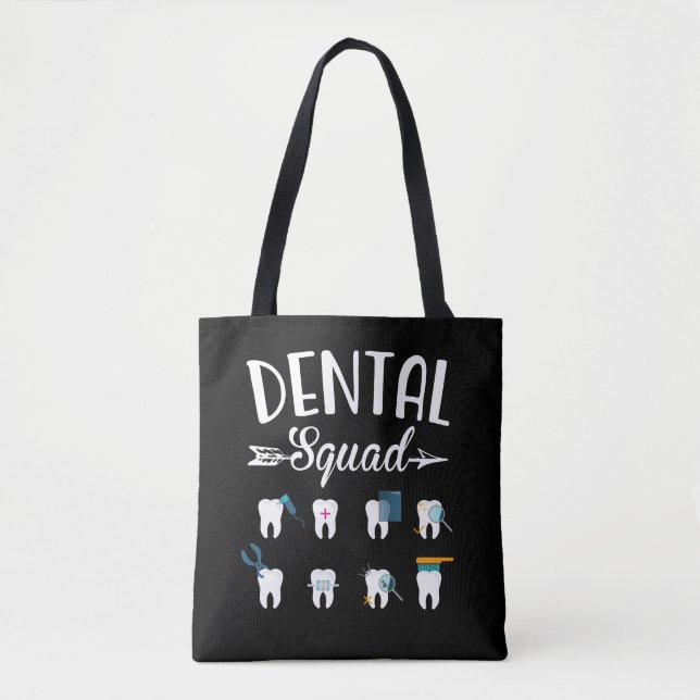 Bolso De Tela Dental Squad Dentist Dental Student (Anverso)