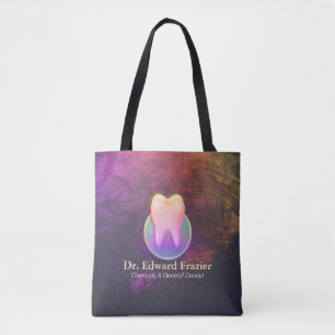 Bolso De Tela Dentista Profesional Clínica Dental Rosa Oro Dient
