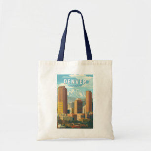 Bolso De Tela Denver Colorado Viajes Arte Vintage