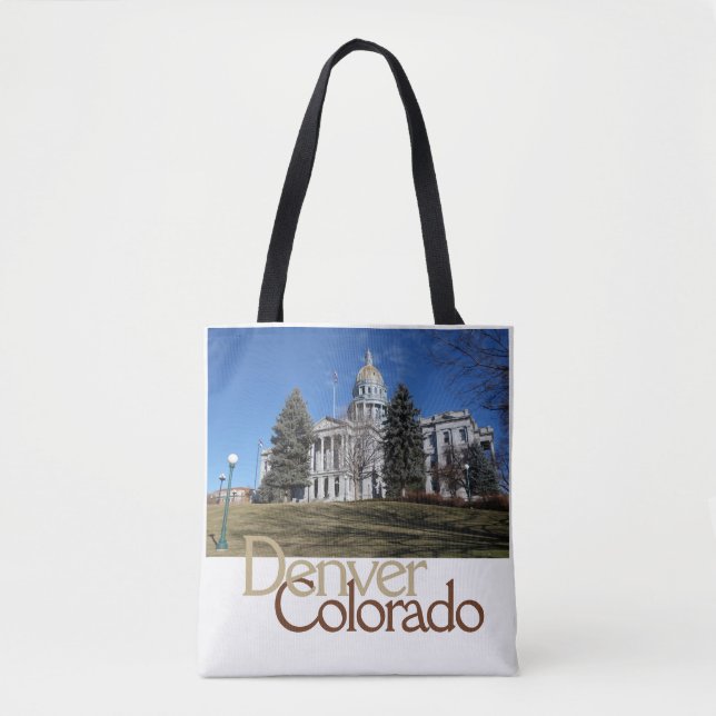 Bolso De Tela Denver, Edificio del Capitolio de Domo Oro de Colo (Anverso)