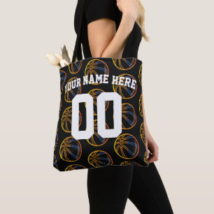 Bolso De Tela Deporte de baloncesto amarillo Naranja azul person