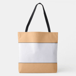 Bolso De Tela Deporte Divertido Chic Anchas Rayas Blancas y Nara