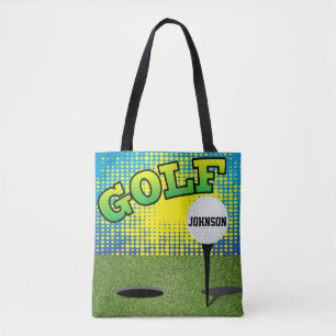 Bolso De Tela Deporte Golf 🏌️ ♂️ Diseño - Texto DIY