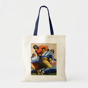 Bolso De Tela Deportes Antiguos, Jugadores de Fútbol en un Juego