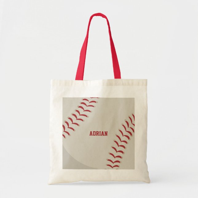 Bolso De Tela Deportes de béisbol personalizados (Frente)