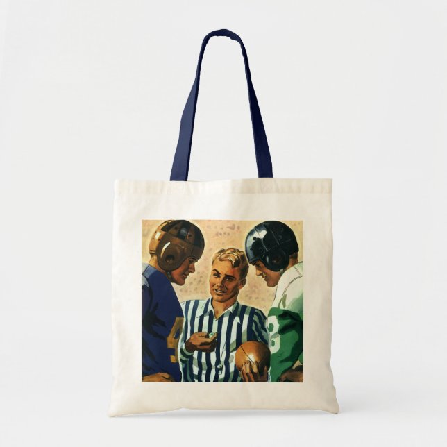Bolso De Tela Deportes de época, moneda de referencia de fútbol (Frente)