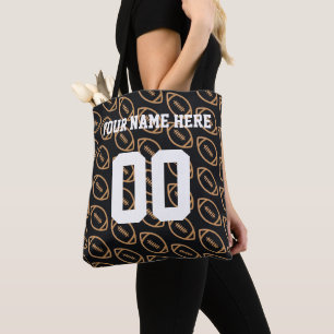 Bolso De Tela Deportes de fútbol marrón personalizados