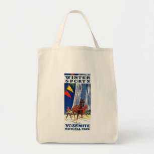 Bolso De Tela Deportes de invierno en Yosemite PosterYosemite,