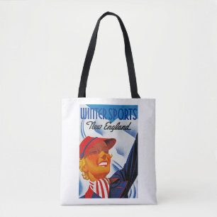 Bolso De Tela Deportes de invierno Nueva Inglaterra