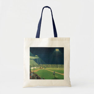 Bolso De Tela Deportes vintage, juego de béisbol de noche
