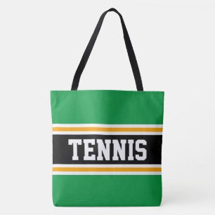 Bolso De Tela Deportiva Verde Negro Naranja TENIS Rayas de Carre