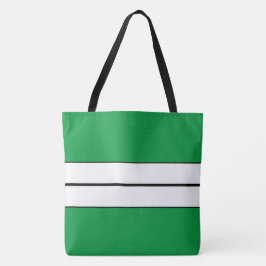 Bolso De Tela Deportivas Rayas de Carreras Blancas y Negras Sobr