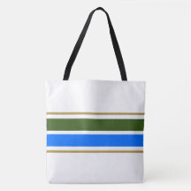 Deportivo Chic Verde Bosque Azul Blanco Rayas de C
