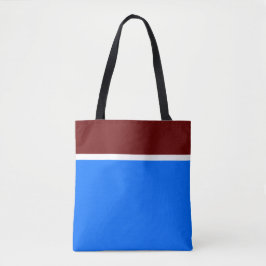Bolso De Tela Deportivo Deep Red White Top Strips On Bright Blue