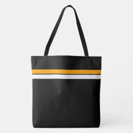 Bolso De Tela Deportivo Delgado Naranja Blanco Rayas de Carreras