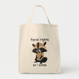 Bolso De Tela Derechos Iguales O Bites Raccoon