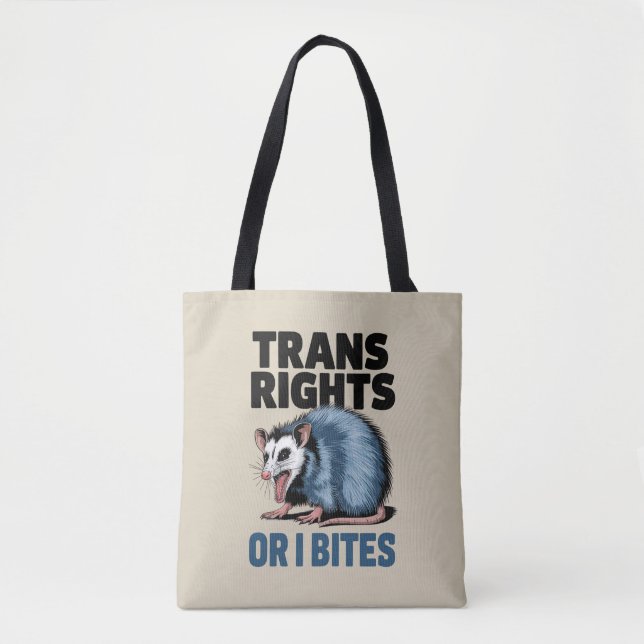 Bolso De Tela Derechos Trans O Bites Orgullo Gay Funny Lgbtq (Anverso)