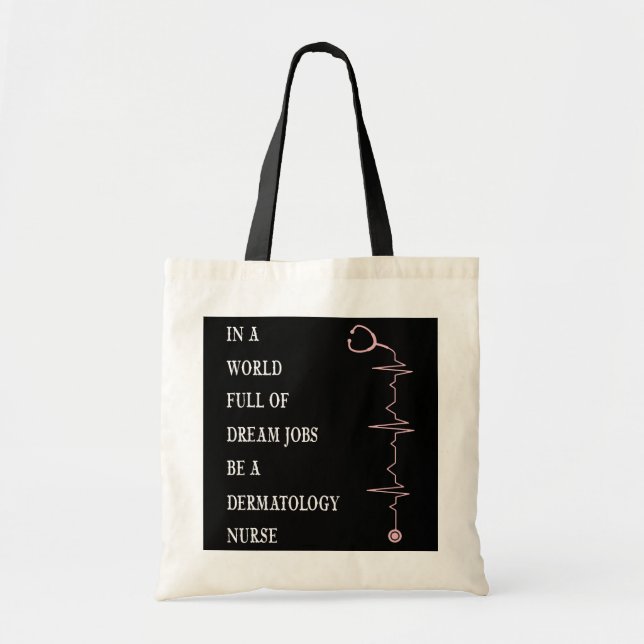 Bolso De Tela Dermatología Sueños de Mundo Completo Empleos Rega (Frente)